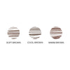 Image of swatches of Hi-Def Brow Pencil shades (Soft Brown, Cool Brown, & Warm Brown)